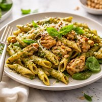Pesto Chicken Mostaccioli