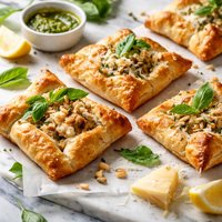Pesto Chicken Puff Pasties