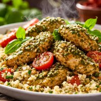 Pesto Chicken with Couscous