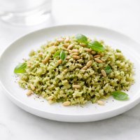 Pesto Rice with Pine Nuts