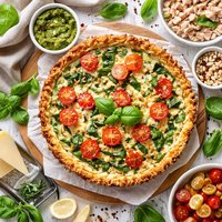 Pesto Turkey Rice Quiche