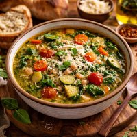 Pesto Vegetable Soup Crock Pot