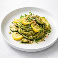 Pesto with Summer Squash Saute