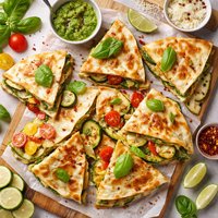 Pesto Zucchini Quesadillas
