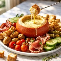 Petite Gouda or Edam Fondue Appetizer
