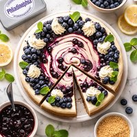 Philadelphia Blueberry Crown Cheesecake