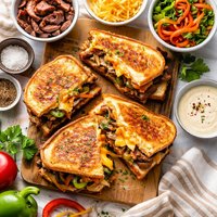 Philly Cheddar Grilled Cheese