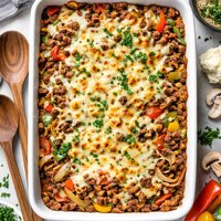 Philly Cheese Steak Casserole
