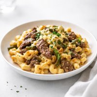 Philly Cheesesteak Macaroni and Cheese