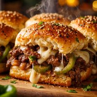 Philly Cheesesteak Sliders