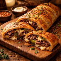 Philly Cheesesteak Stromboli