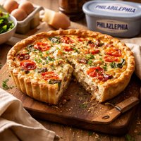 Philly Cream Cheese Brunch Quiche