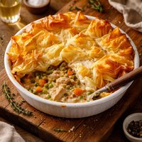 Phyllo Chicken Pot Pie from Frozen Phyllo Dough