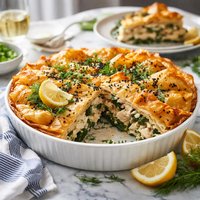 Phyllo Spinach Fish Pie