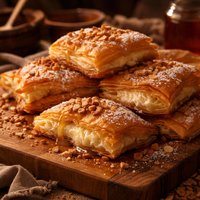 Phyllo Tortes with Honey Cream