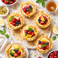 Phyllo Wrapped Cheesecakes