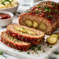 Pickle Stuffed Meatloaf