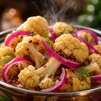 Pickled Cauliflower with Red Onion