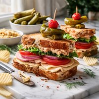 Pickled Okra Sandwiches