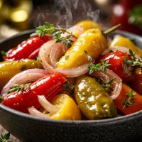 Pickled Peppers with Shallots and Thyme