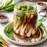 Pickled Ramps Scallions or Leeks