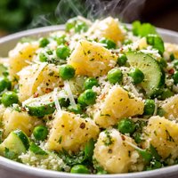 Picnic Potato Salad with Peas Cucumber and Pecorino
