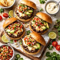 Pico De Gallo Garlic Burgers