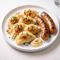Pierogies and Sausages