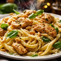 Pine Nut and Chicken Pasta