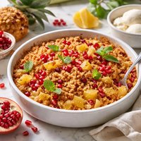 Pineapple and Pomegranate Crumble