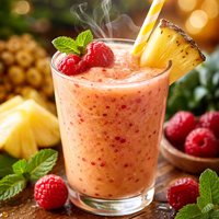 Pineapple and Raspberry Smoothie
