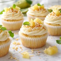 Pineapple Angel Food Cupcakes