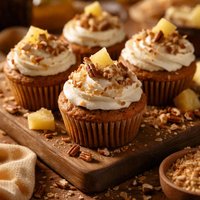 Pineapple Carrot Tropical Cupcakes