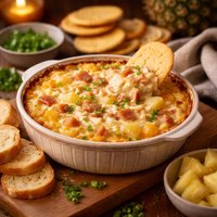 Pineapple Cheese and Ham Dip