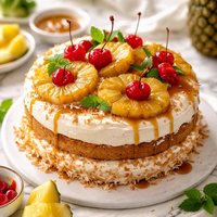 Pineapple Cherry Topped Cake