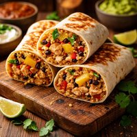 Pineapple Chicken Burritos