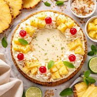 Pineapple Coconut Cheesecake