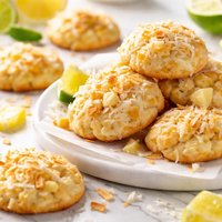 Pineapple Coconut Drop Soft Cookies