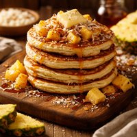 Pineapple Coconut Pancakes