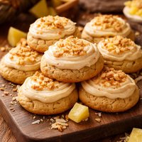 Pineapple Cookies with Browned Butter Frosting