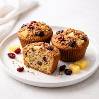 Pineapple Cranberry Bran Muffins