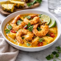 Pineapple Curry with Jumbo Shrimps