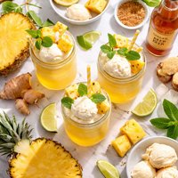 Pineapple Ginger Beer Floats