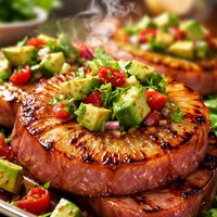 Pineapple Ham with Avocado