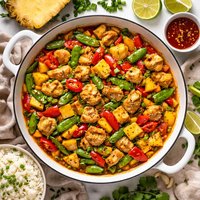 Pineapple Hot Pepper Chicken Stir Fry