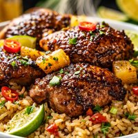 Pineapple Jerk Chicken and Rice