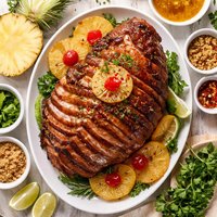Pineapple Mustard Glazed Ham