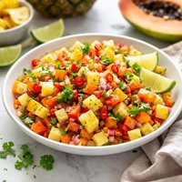 Pineapple Papaya Mango Salsa
