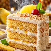 Pineapple Paradise Cake with Coconut Cream Frosting