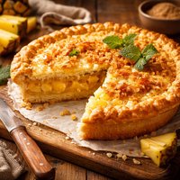 Pineapple Pie with Shortbread Pie Crust